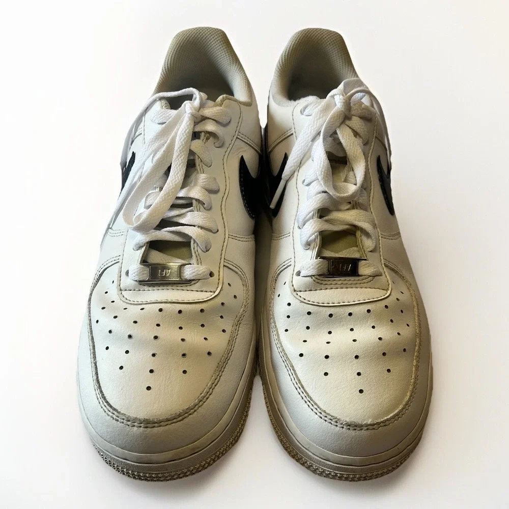 NIKE Men's Air Force 1 '07 Low White Black Size 10.5